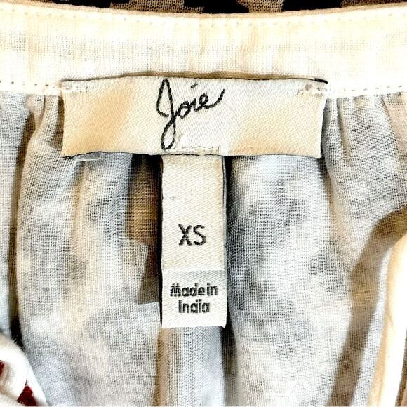 Joie Jenollina Embroidered Cotton Peasant Shirt Top Sz XS/S - Picture 2 of 9